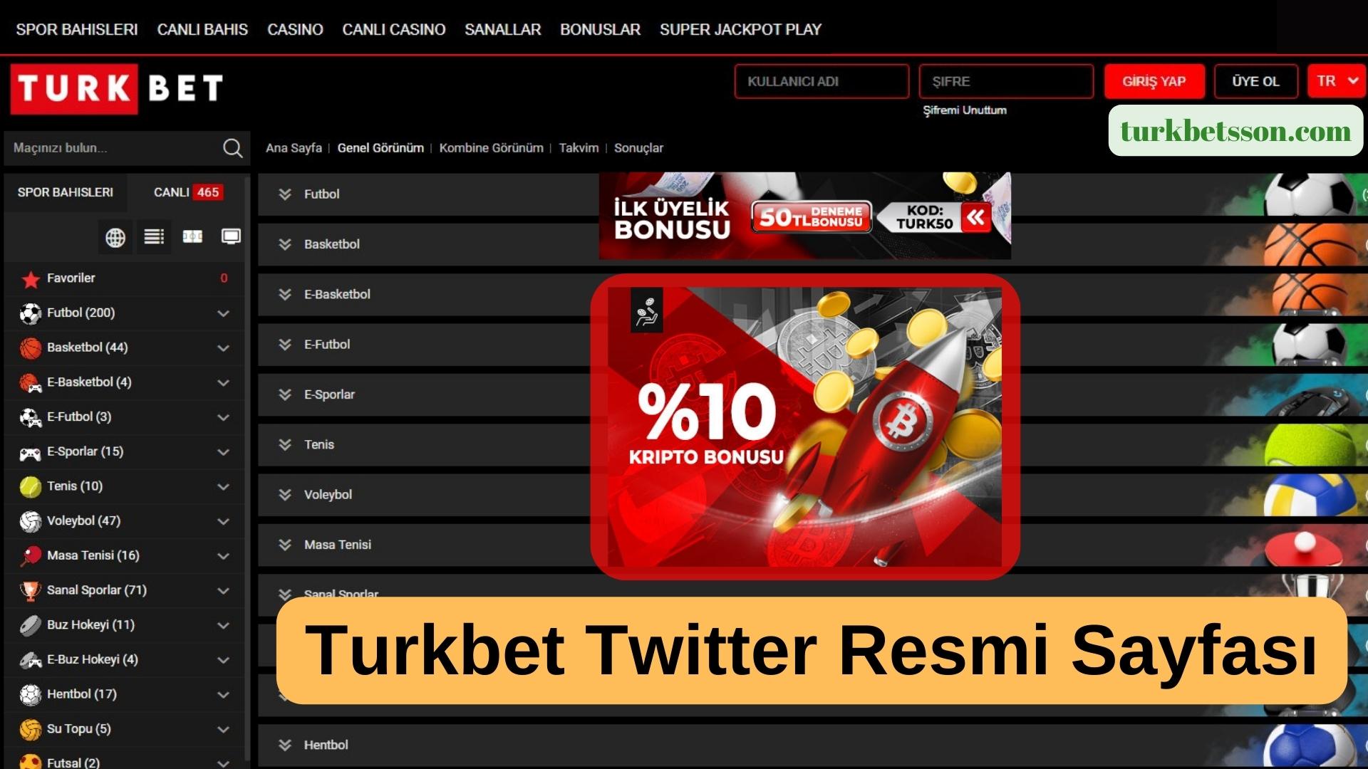 Turkbet Twitter Resmi Sayfası