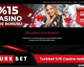 Turkbet %15 Casino İade Bonusu