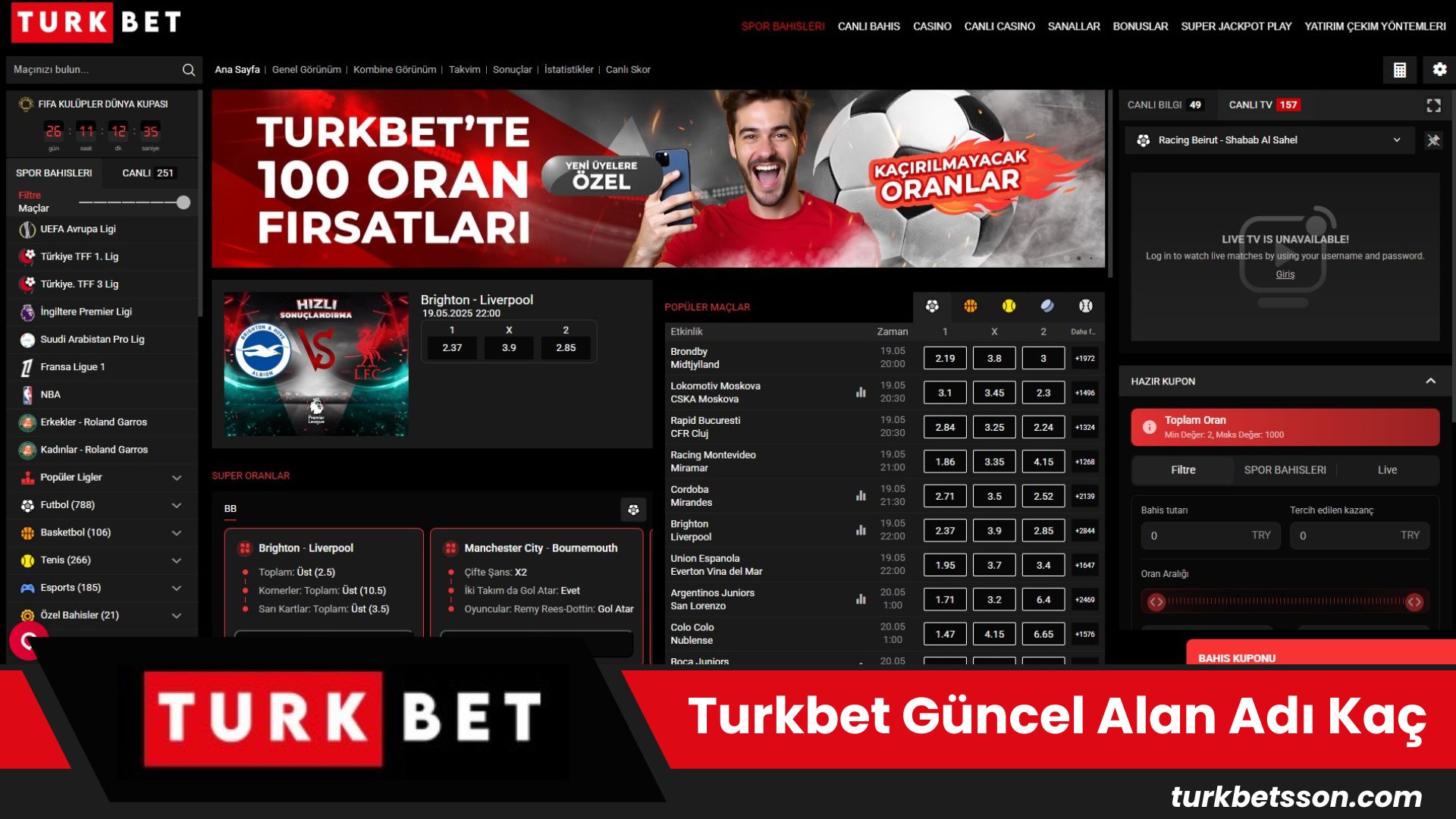 Turkbet Güncel Alan Adı Kaç