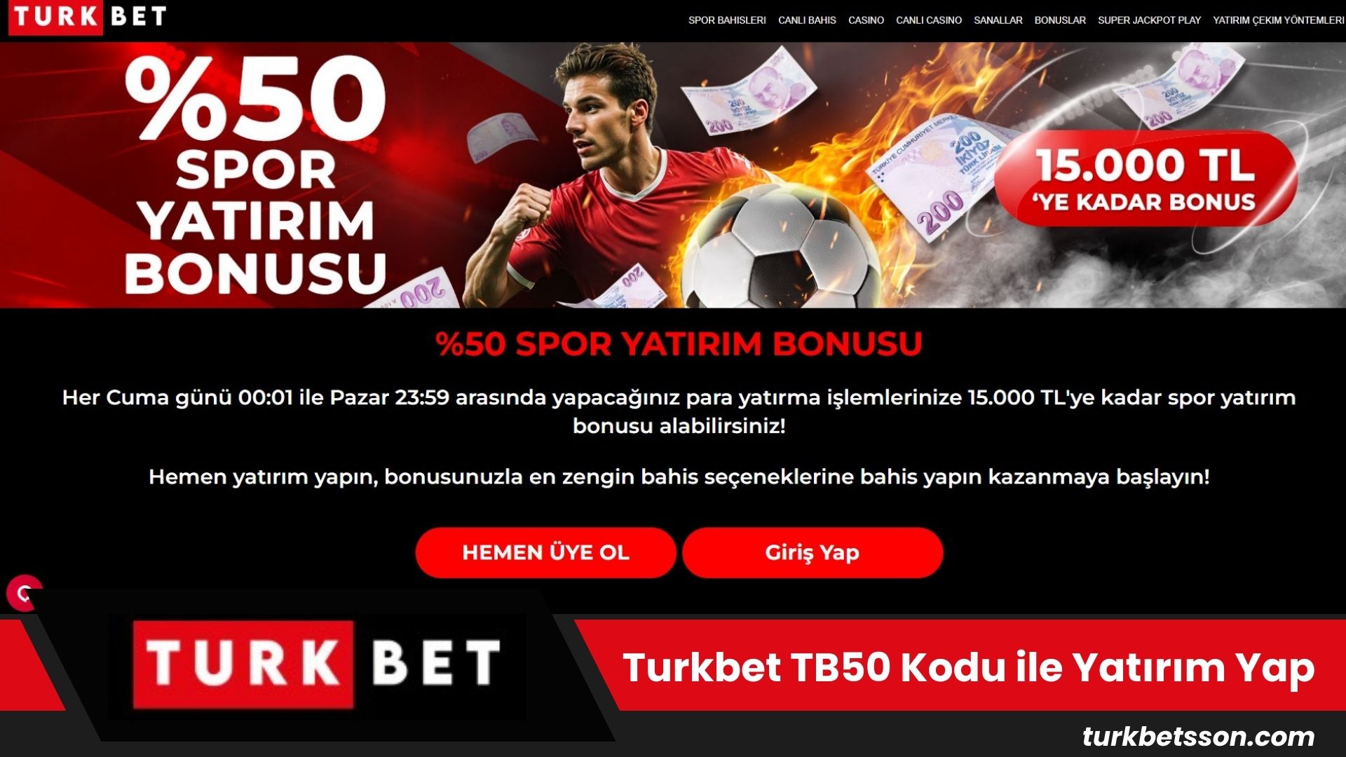 Turkbet TB50 Kodu ile Yatırım Yap